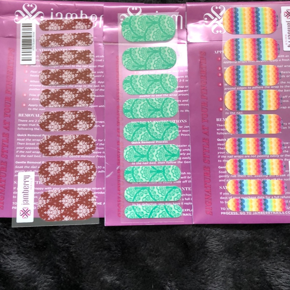 Jamberry nail wraps. Half sheets
